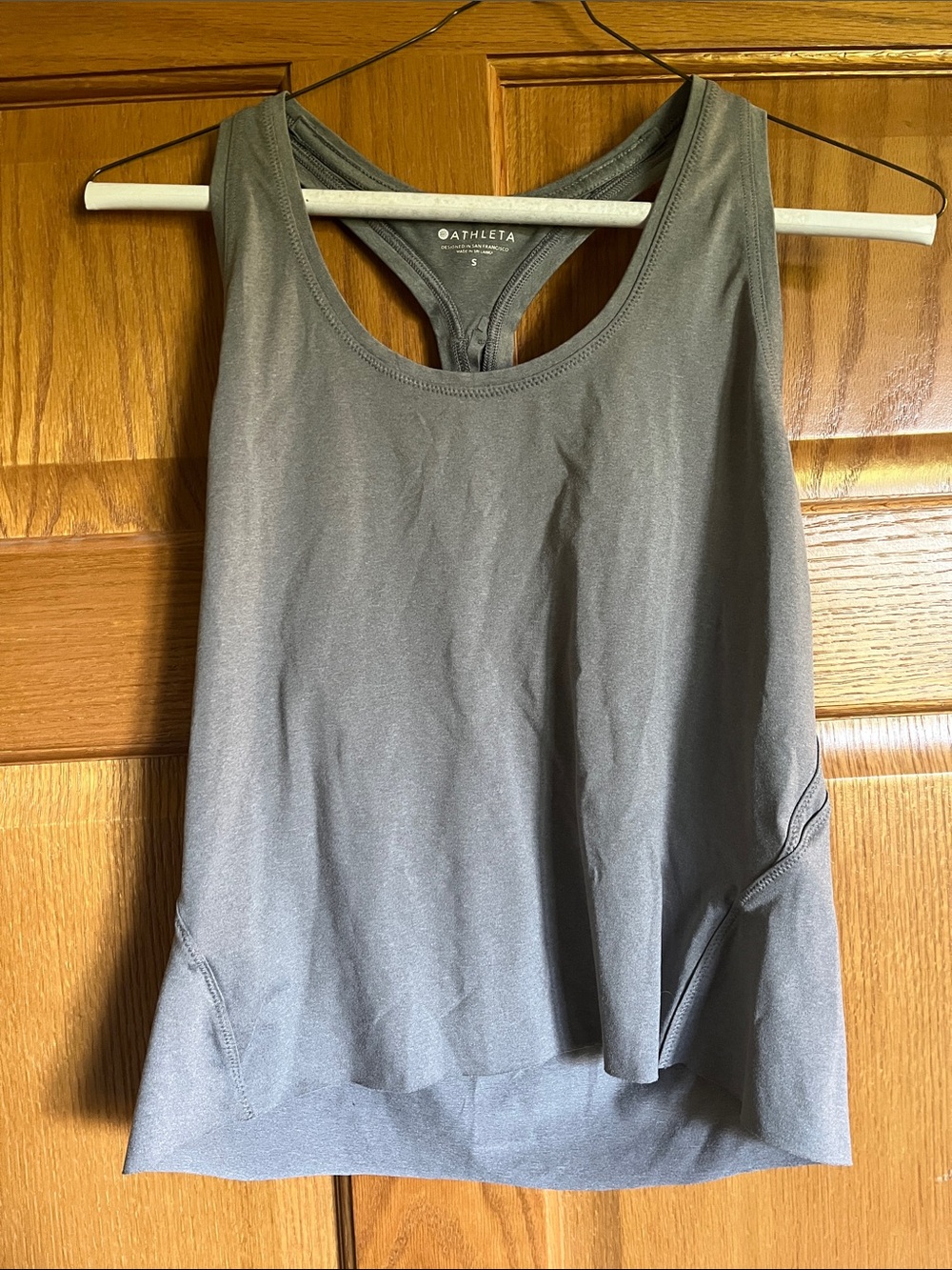 Athleta Gray Racerback Tank Top - Neutral Activewear